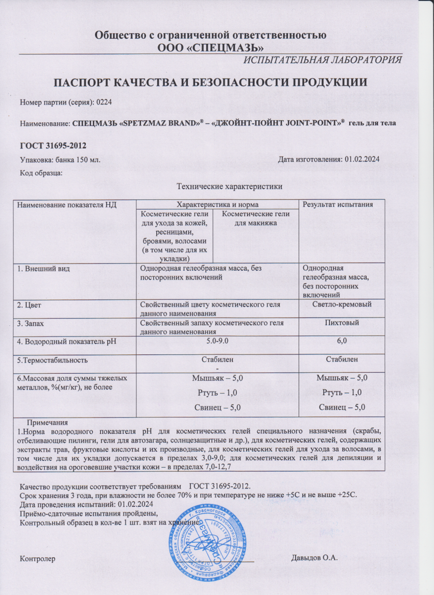 Паспорт №022024